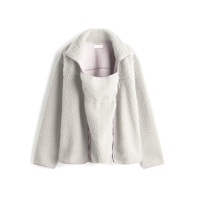 Women Before & After Babywearing Fleece Jacket-Cream